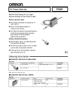 Preview for 1 page of Omron F3UV Series Manual