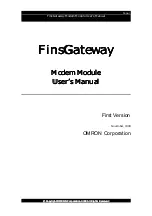 Preview for 1 page of Omron FinsGateway User Manual