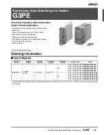 Preview for 1 page of Omron G3PE Series Manual