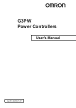 Предварительный просмотр 1 страницы Omron G3PW User Manual