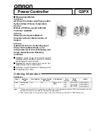 Preview for 1 page of Omron G3PX-220EH-CT03 Manual