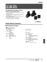 Preview for 1 page of Omron G3R-I-O Manual