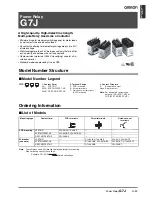 Omron G7J - Datasheet preview