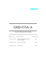 Preview for 1 page of Omron G8D-335A-A User Manual