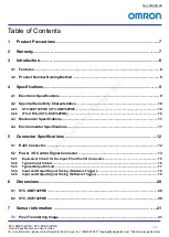 Preview for 2 page of Omron GigE Vision STC-SBS163POE Product Specifications And User'S Manual