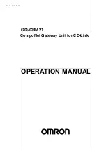 Preview for 1 page of Omron GQ-CRM21 Operation Manual