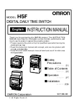 Предварительный просмотр 1 страницы Omron H5F - Instruction Manual