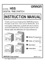 Предварительный просмотр 1 страницы Omron H5S - Instruction Manual