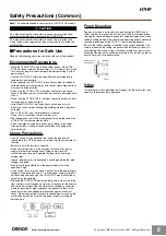 Preview for 8 page of Omron H7HP - Manual