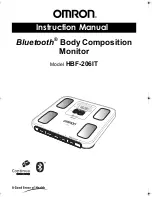 Preview for 1 page of Omron HBF-206IT Instruction Manual