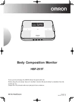 Preview for 1 page of Omron HBF-255T Manual