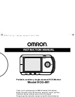 Preview for 1 page of Omron HCG-801 Instruction Manual