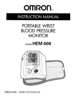 Предварительный просмотр 1 страницы Omron HEM-608 Instruction Manual