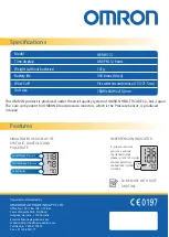 Preview for 2 page of Omron HEM-6121 Quick Start Manual