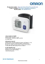 Preview for 2 page of Omron HEM-6161-E Information Sheet
