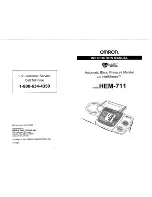 Предварительный просмотр 1 страницы Omron HEM-711 Instruction Manual