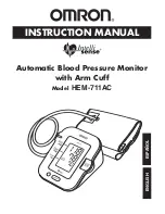 Preview for 1 page of Omron HEM-711AC Instruction Manual