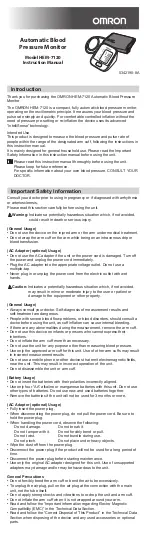 Omron HEM-7120 User Manual preview