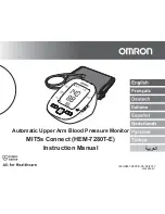 Предварительный просмотр 1 страницы Omron HEM-7280T-E Instruction Manual