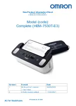 Предварительный просмотр 1 страницы Omron HEM-7530T-E3 Information Sheet