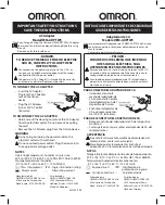 Предварительный просмотр 1 страницы Omron HEM-ADPTW5 Important Safety Instructions