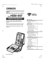 Preview for 1 page of Omron HEM907KIT Instruction Manual