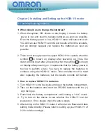 Предварительный просмотр 8 страницы Omron HGM-111 Instruction Manual