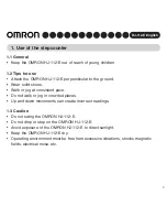 Предварительный просмотр 4 страницы Omron HJ-112-E Instruction Manual