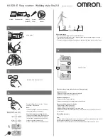 Предварительный просмотр 1 страницы Omron HJ-320-E Walking style One 2.0 Quick Start Manual
