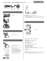 Omron HJ-320-E Walking style One 2.0 Quick Start Manual preview