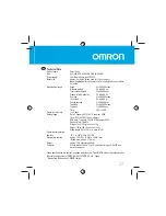 Предварительный просмотр 27 страницы Omron HJA-306 CaloriScan Instruction Manual