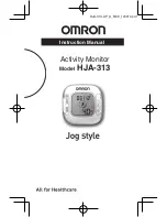 Preview for 1 page of Omron HJA-313 Instruction Manual