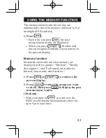 Предварительный просмотр 25 страницы Omron HJA-313 Instruction Manual