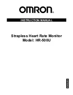 Preview for 1 page of Omron HR-500U Instruction Manual