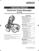 Preview for 1 page of Omron HV-F128 Instruction Manual