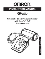 Preview for 1 page of Omron INTELLI-SENSE HEM-780 Instruction Manual