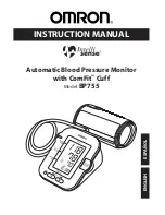 Preview for 1 page of Omron INTELLISENSE BP755 Instruction Manual