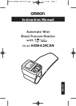 Предварительный просмотр 1 страницы Omron IntelliSense HEM-629CAN Instruction Manual