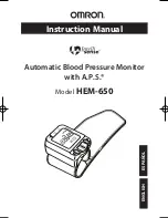 Preview for 1 page of Omron IntelliSense HEM-650 Instruction Manual