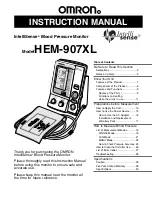 Preview for 1 page of Omron IntelliSense HEM-907XL Instruction Manual