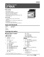 Предварительный просмотр 1 страницы Omron J7KNA - Datasheet