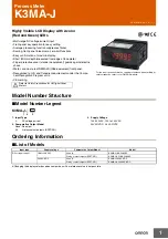 Preview for 1 page of Omron K3MA-J 100-240VAC Manual