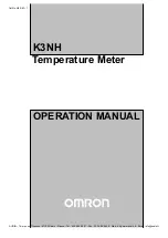 Preview for 1 page of Omron K3NH Operation Manual