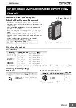 Предварительный просмотр 1 страницы Omron K8AK-AW Series Manual