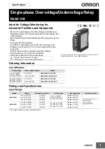 Preview for 1 page of Omron K8AK-VW Manual