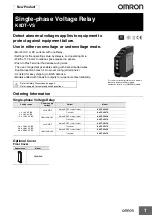 Предварительный просмотр 1 страницы Omron K8DT-VS Series Manual