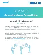 Предварительный просмотр 1 страницы Omron KOSMOS Hardware Setup Manual