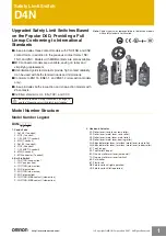 Предварительный просмотр 1 страницы Omron M12 connector --- --- D4N-9E22 Manual