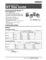 Preview for 1 page of Omron MY - Datasheet