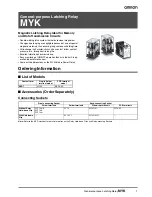 Preview for 1 page of Omron MYK Datasheet